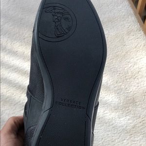 Versace collection leather & suede lace